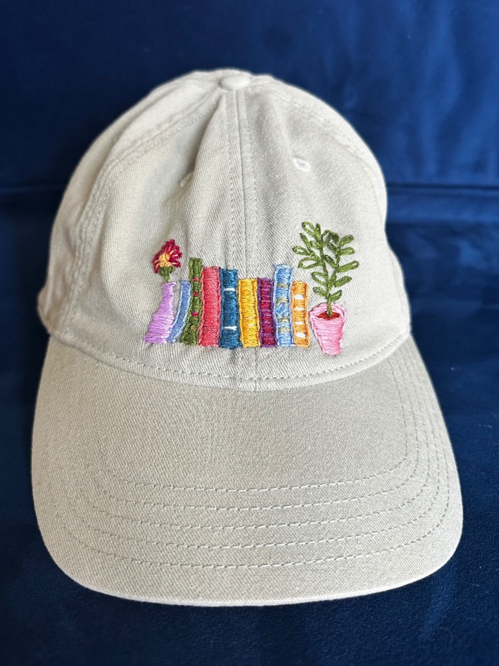 Hand-Embroidered Madewell Baseball Hat in Pale Green